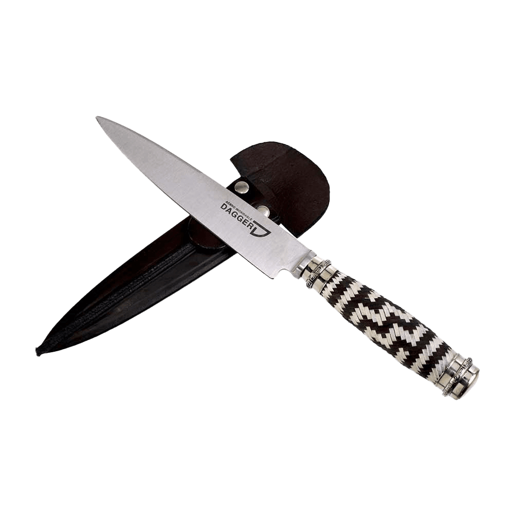 Cuchillo Trenzado Doble Virola de Alpaca