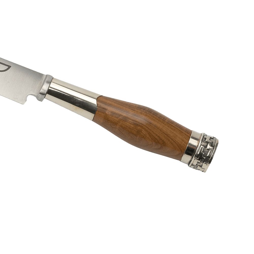 Cuchillo Cabo Madera con Virolas de Alpaca Mixta 14 cm