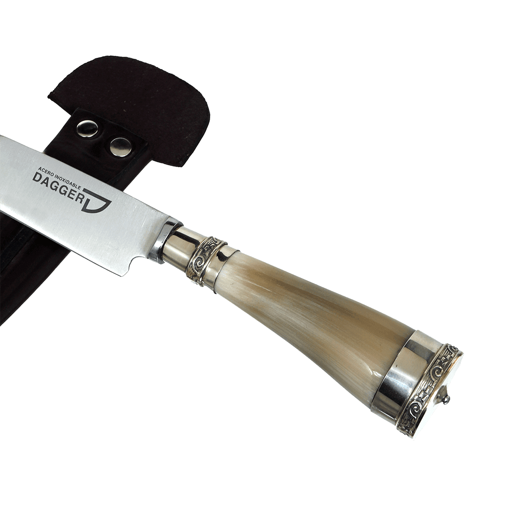 Cuchillo de Asta de Vaca y Alpaca - Imagen 2