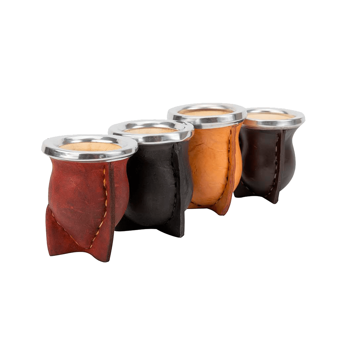 MATE CAMIONERO FORRADO EN VAQUETA MARRON