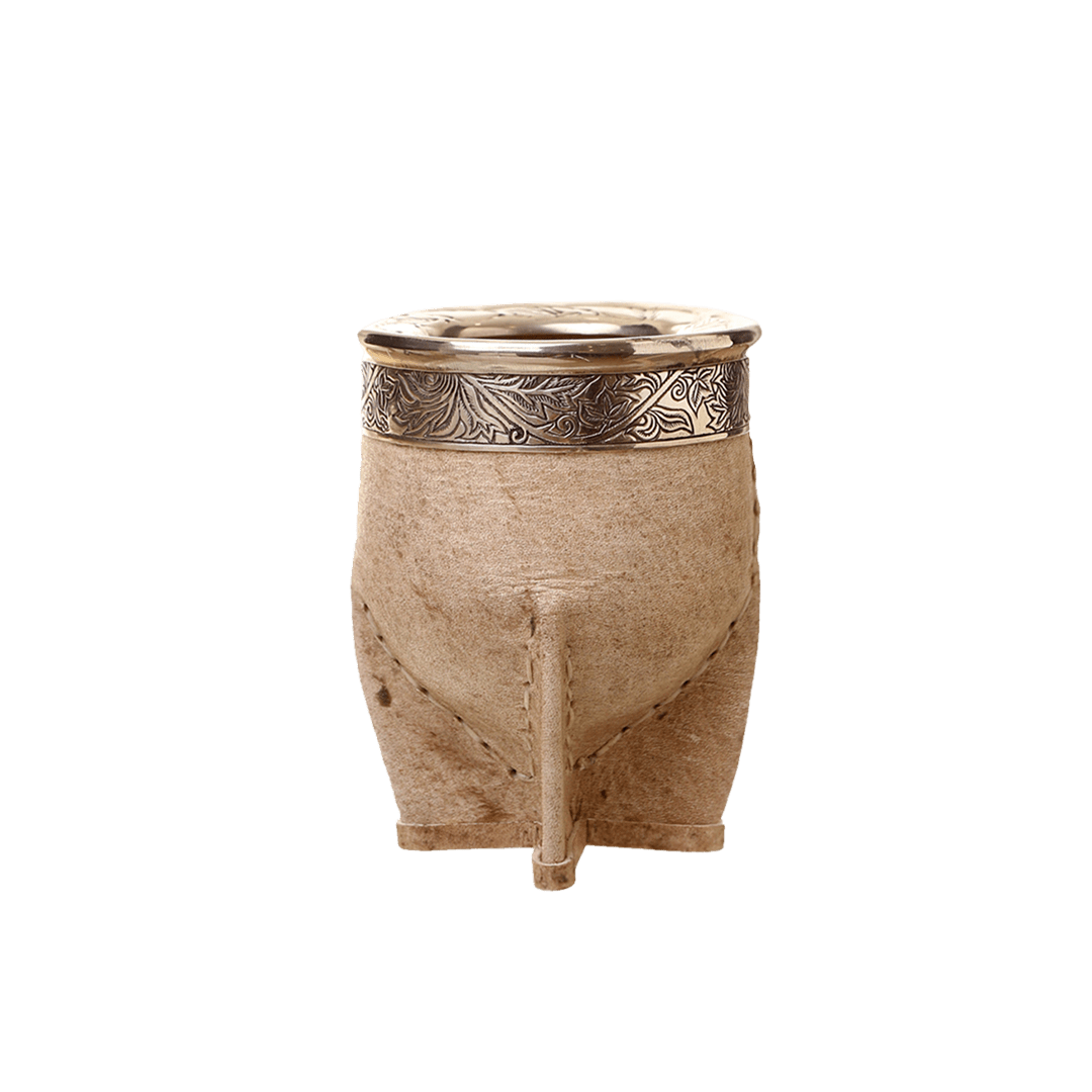 Mate Imperial Cuero Crudo Con Virola Lisa