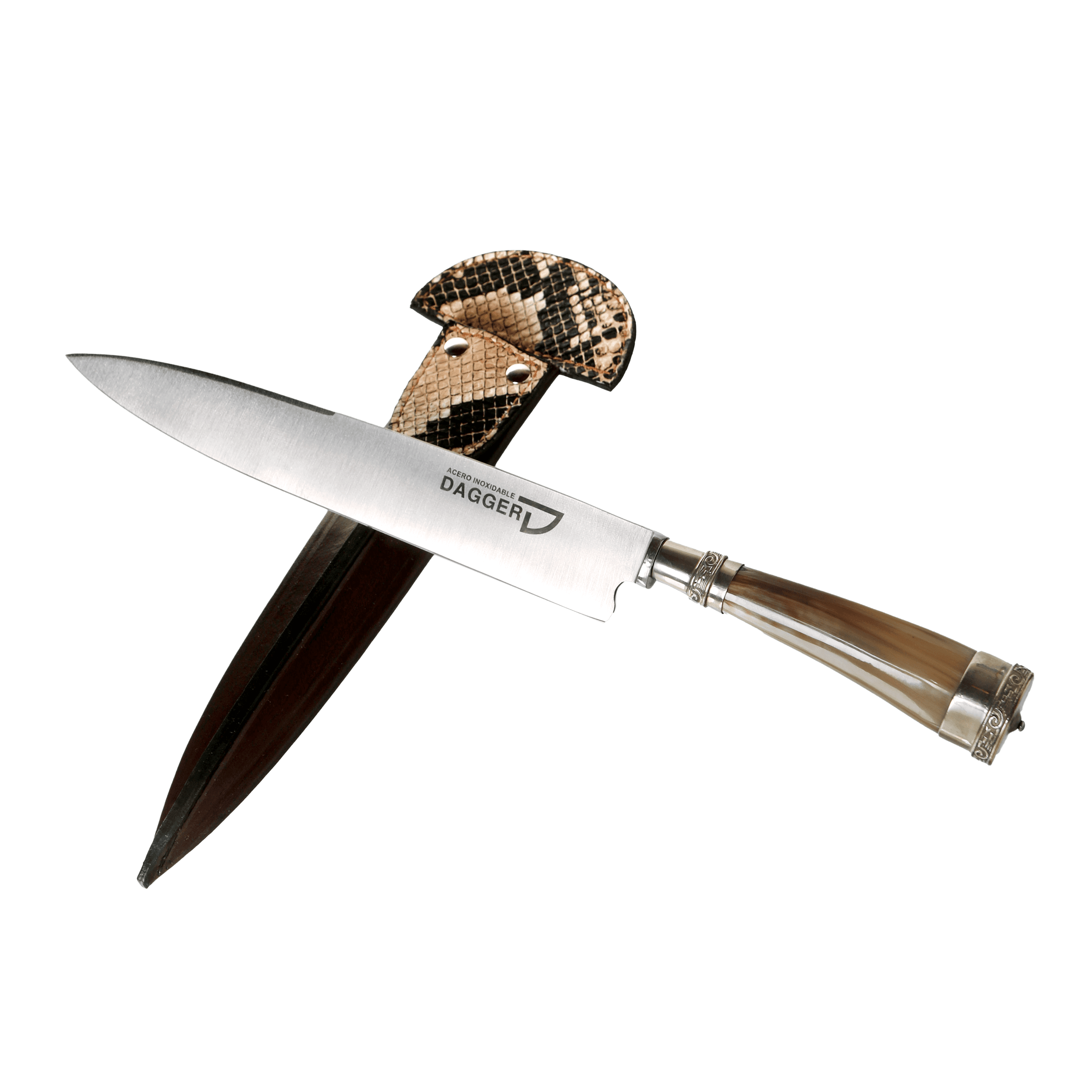 Cuchillo Cabo Asta de Vaca con Vaina de Víbora