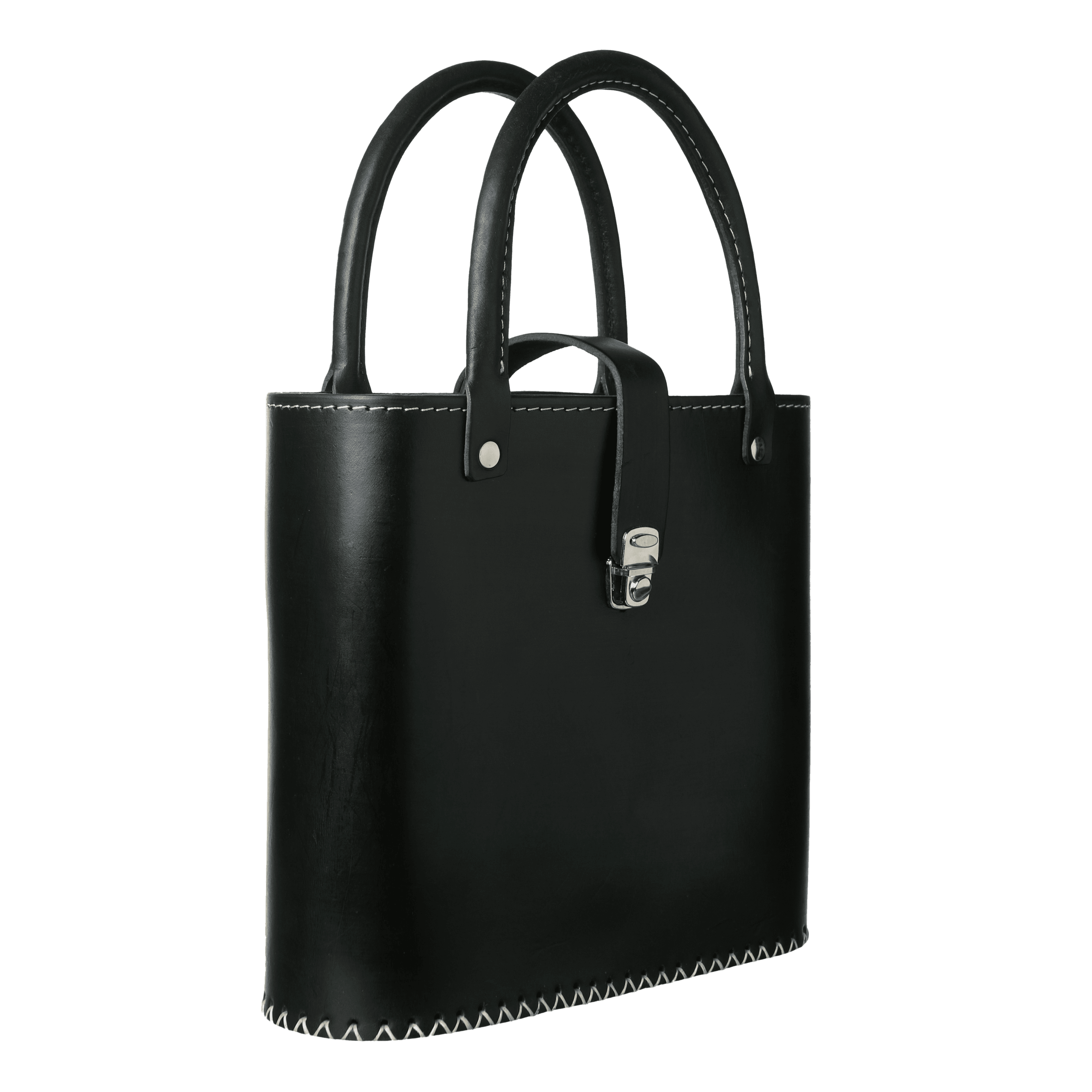 Canasta Matera de Cuero con Separación Interna