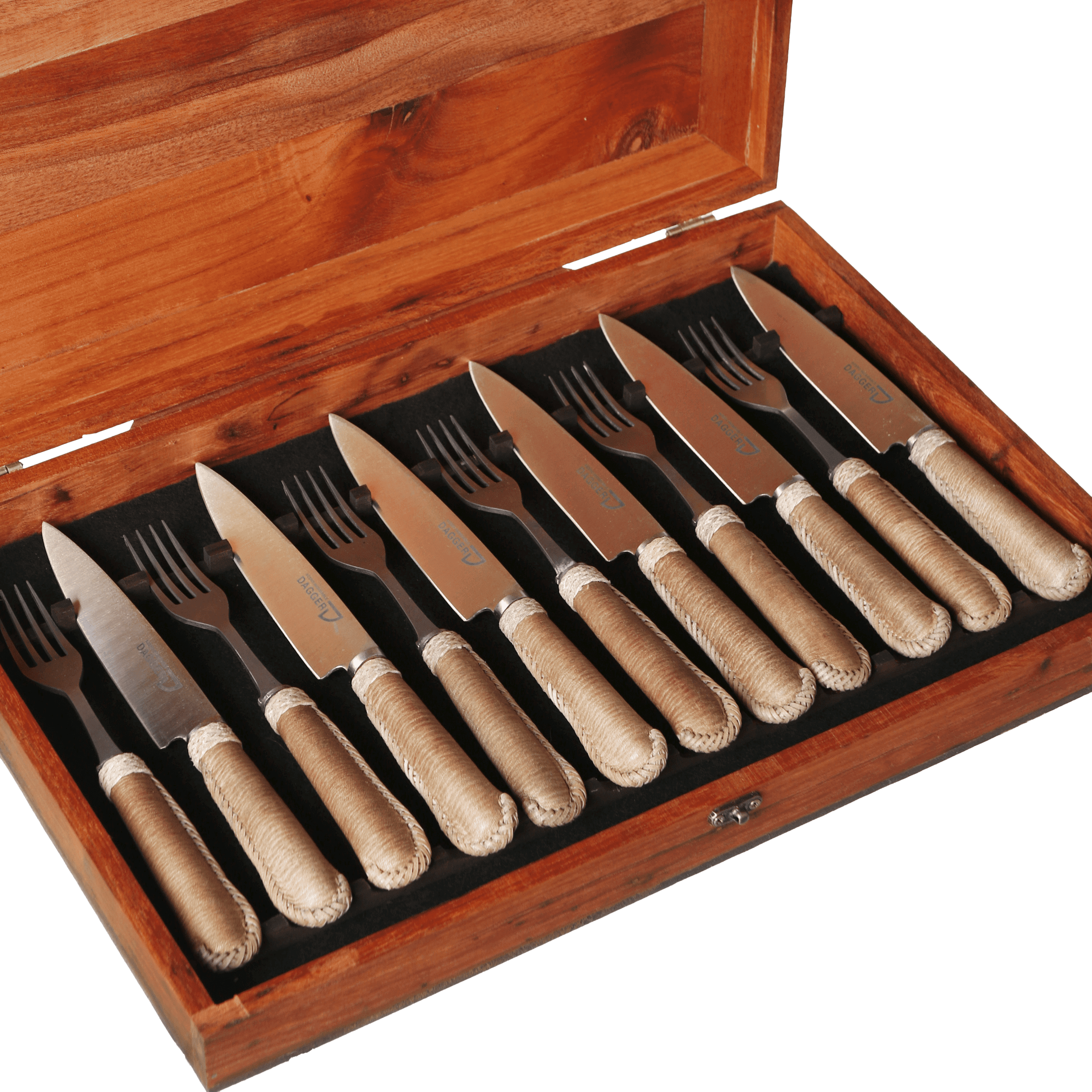 Set de Picnic De 6 Cabo Cuero Sobado