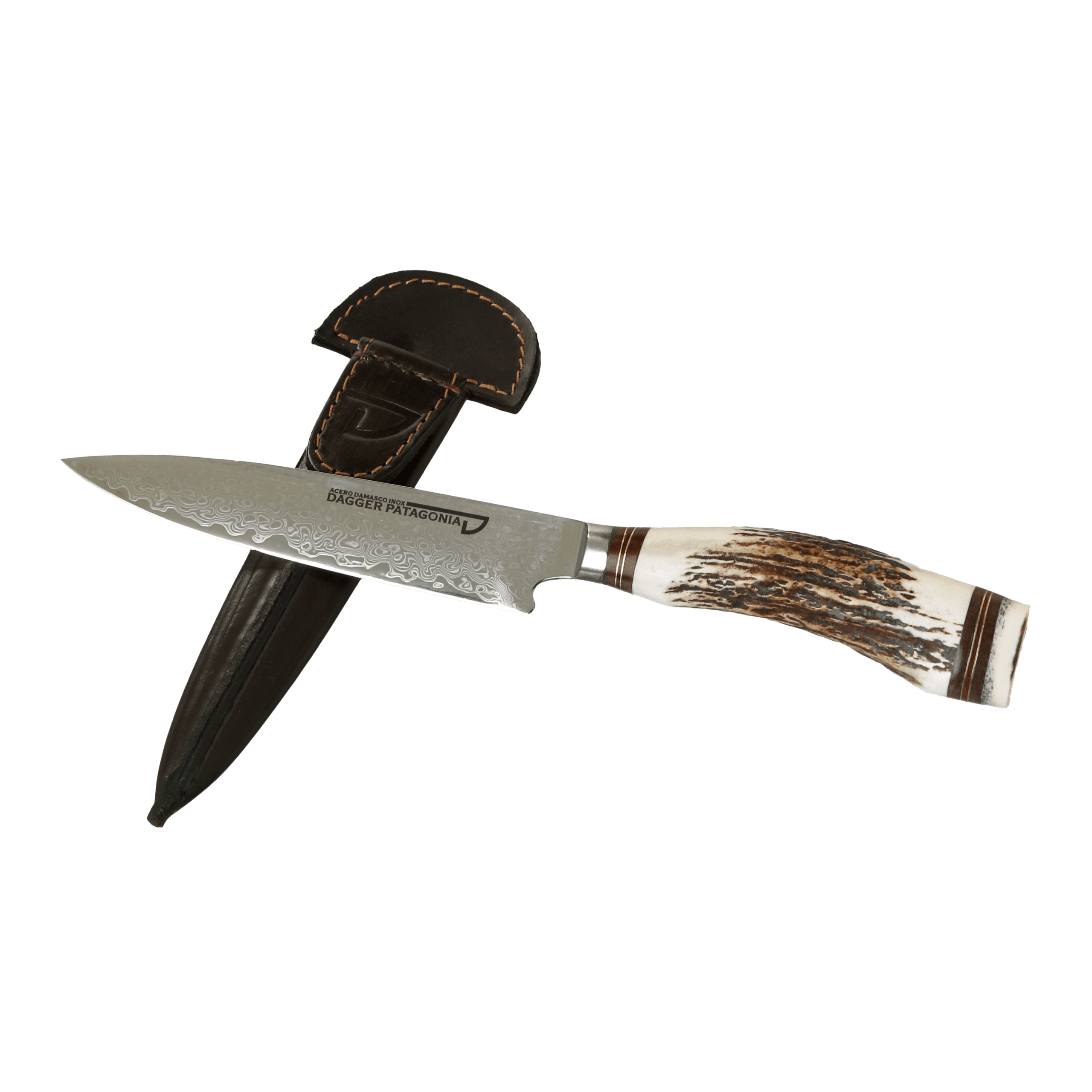 Cuchillo de Acero Damasco + Vg10 Cabo Asta de Ciervo