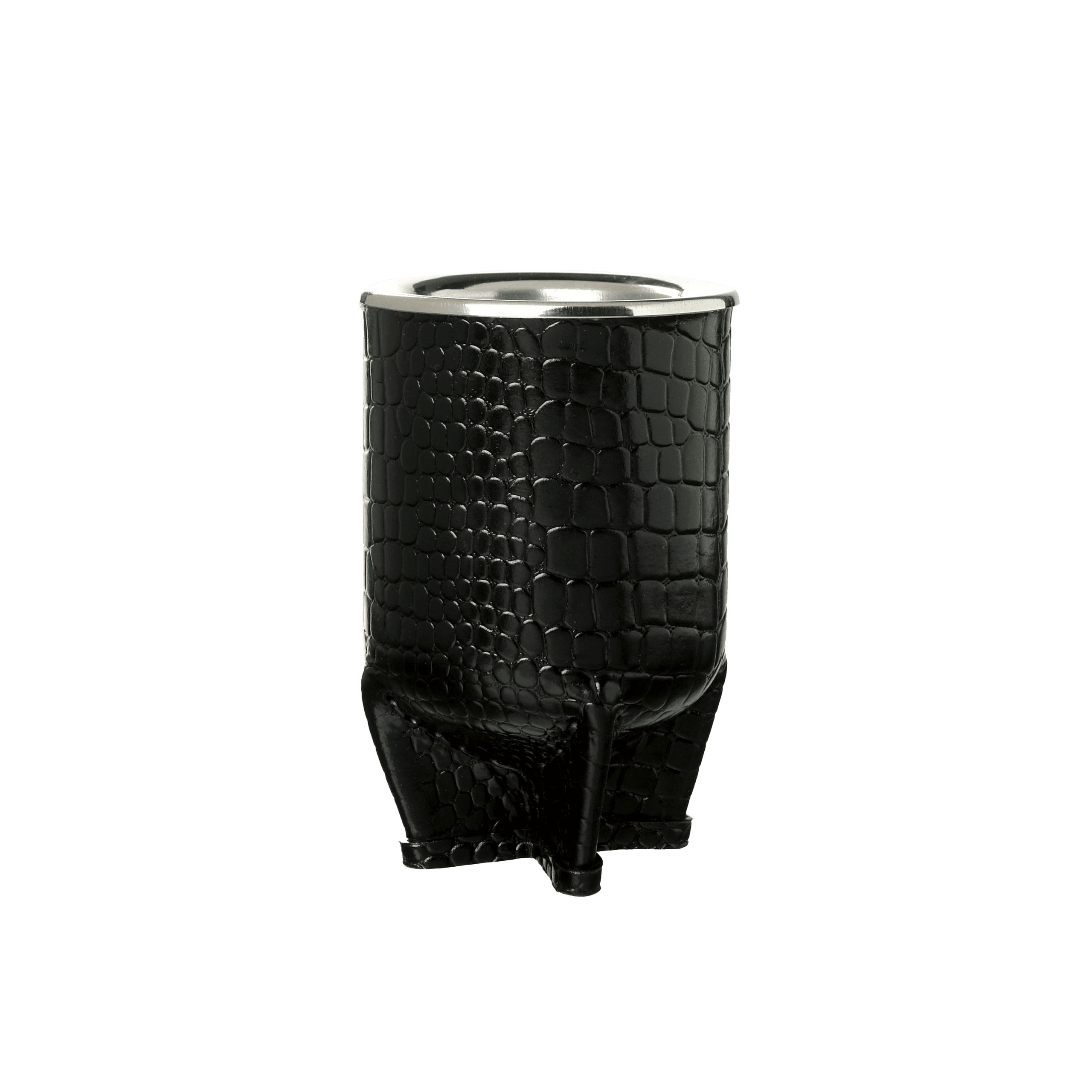 Mate Camionero De Acero Forrado en Cuero Croco