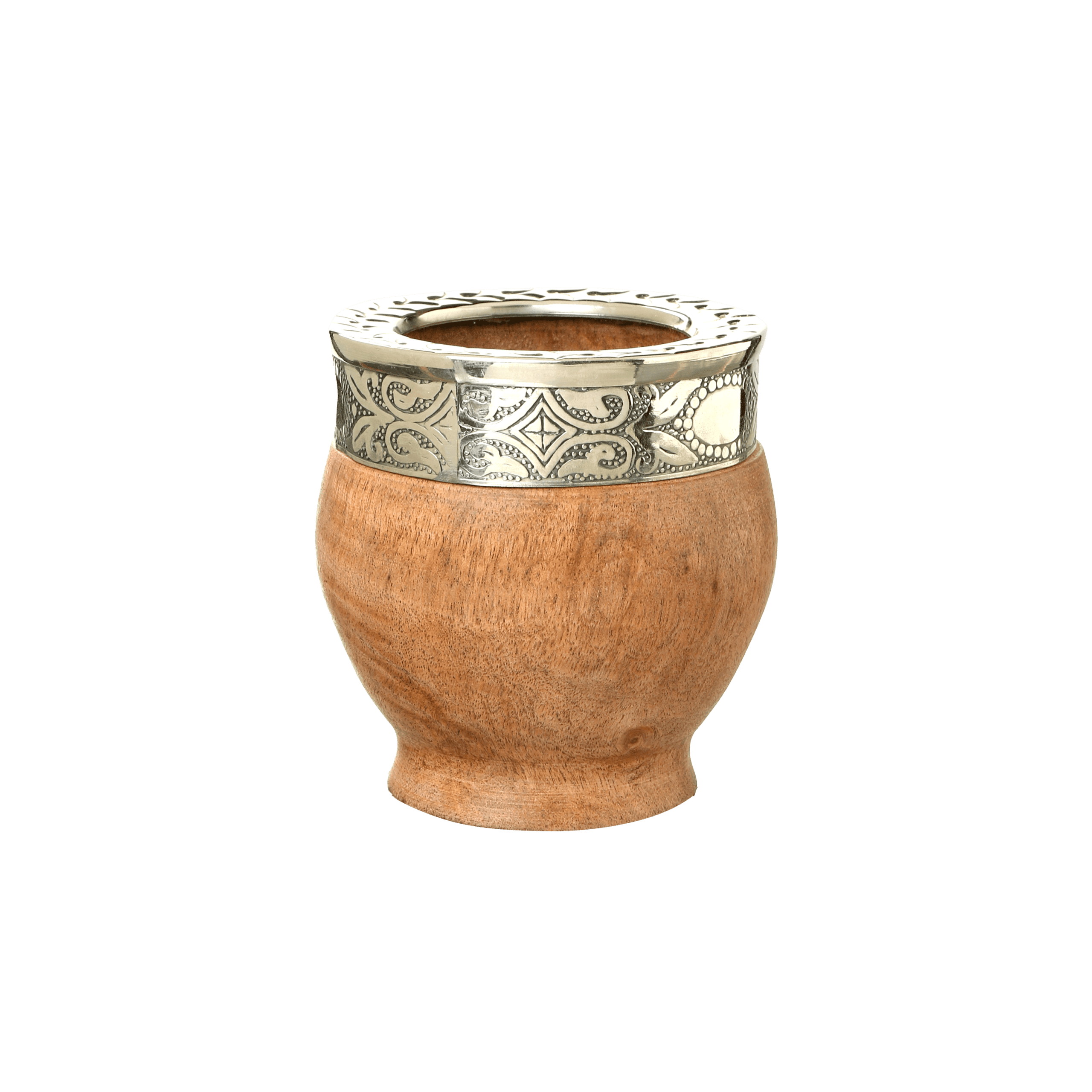 Mate Imperial de Algarrobo con Virola de Alpaca Cincelada