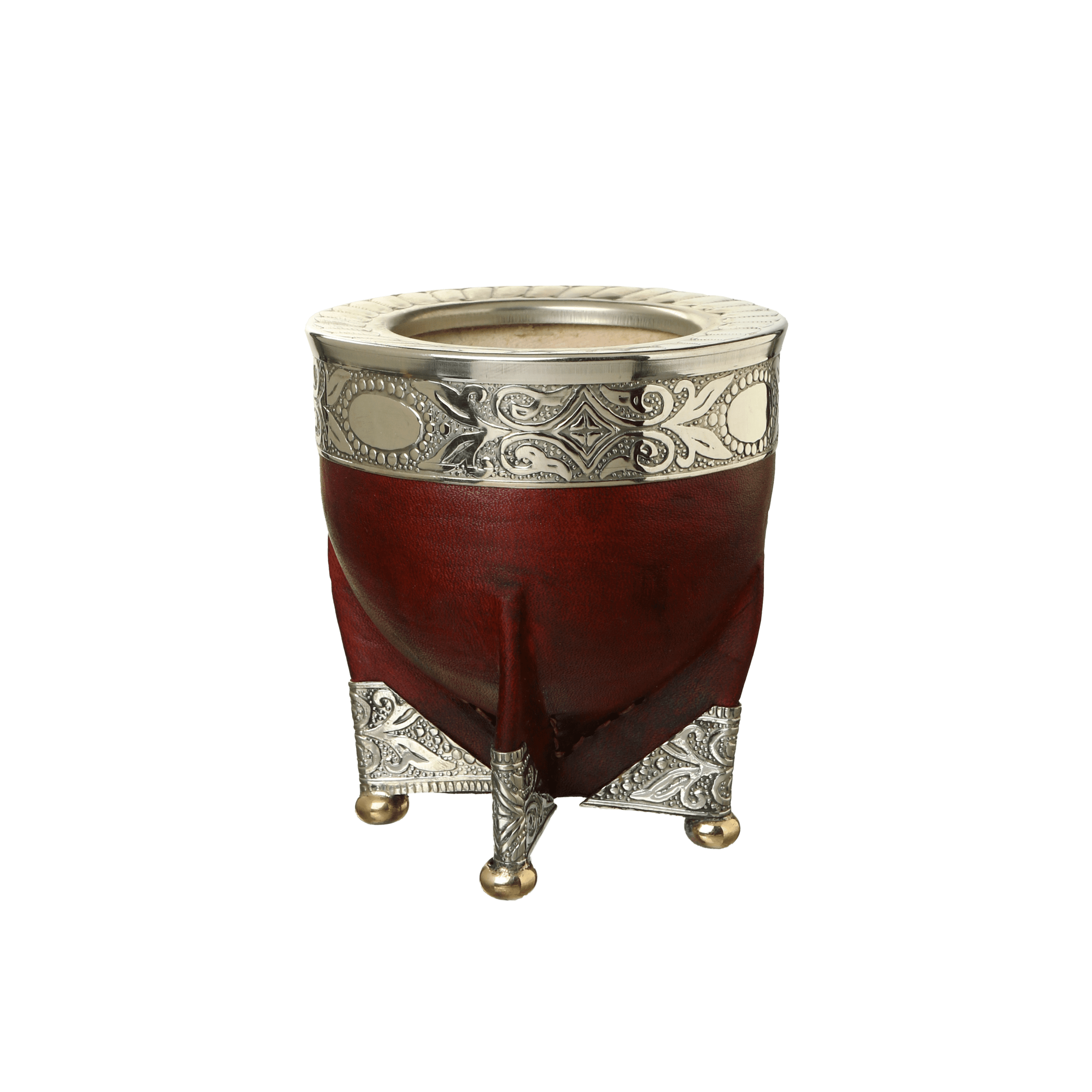 Mate Imperial Virola Cincelada Con Base y Patas de Alpaca