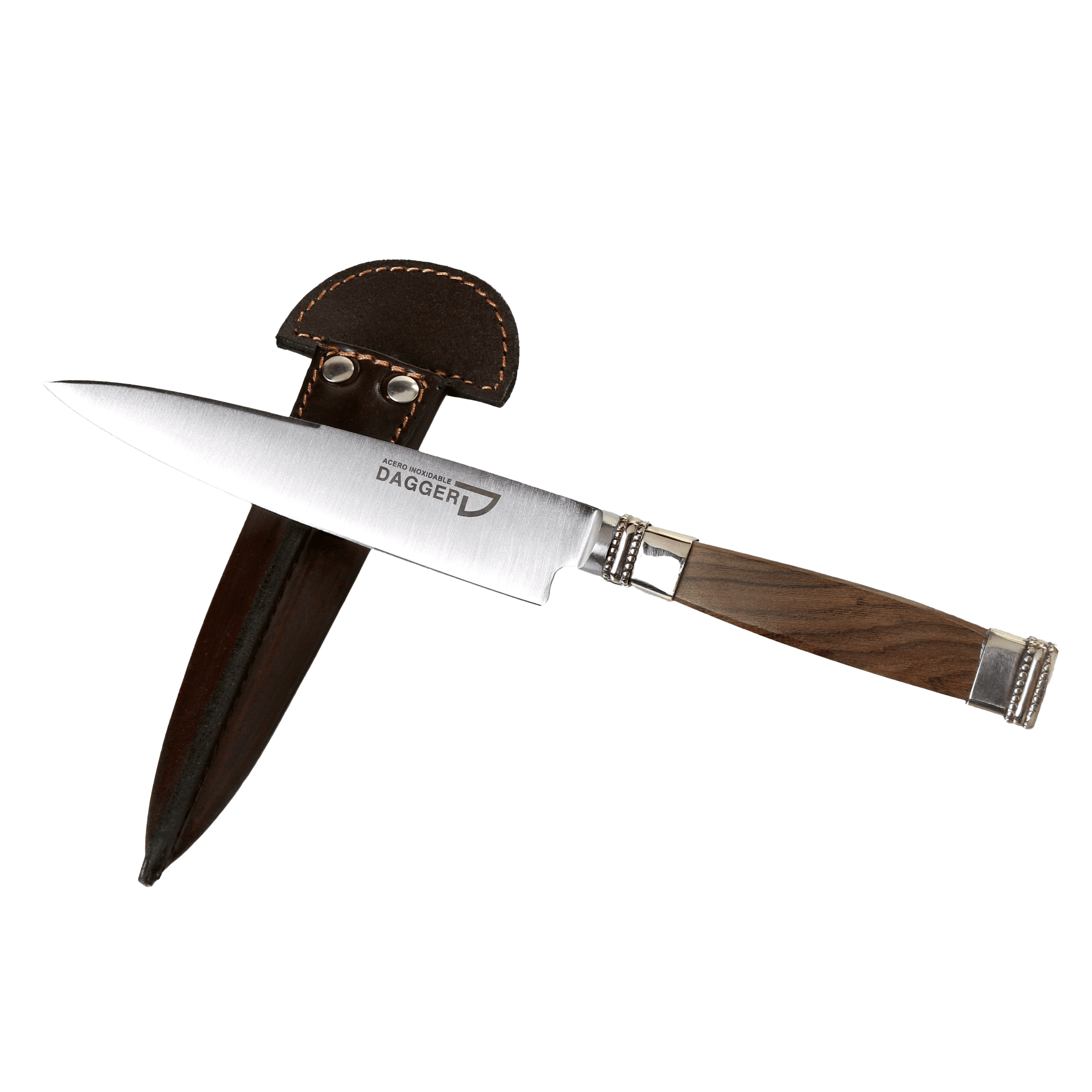 Cuchillo Cabo Madera Con Alpaca Cuadrada 14 Cm