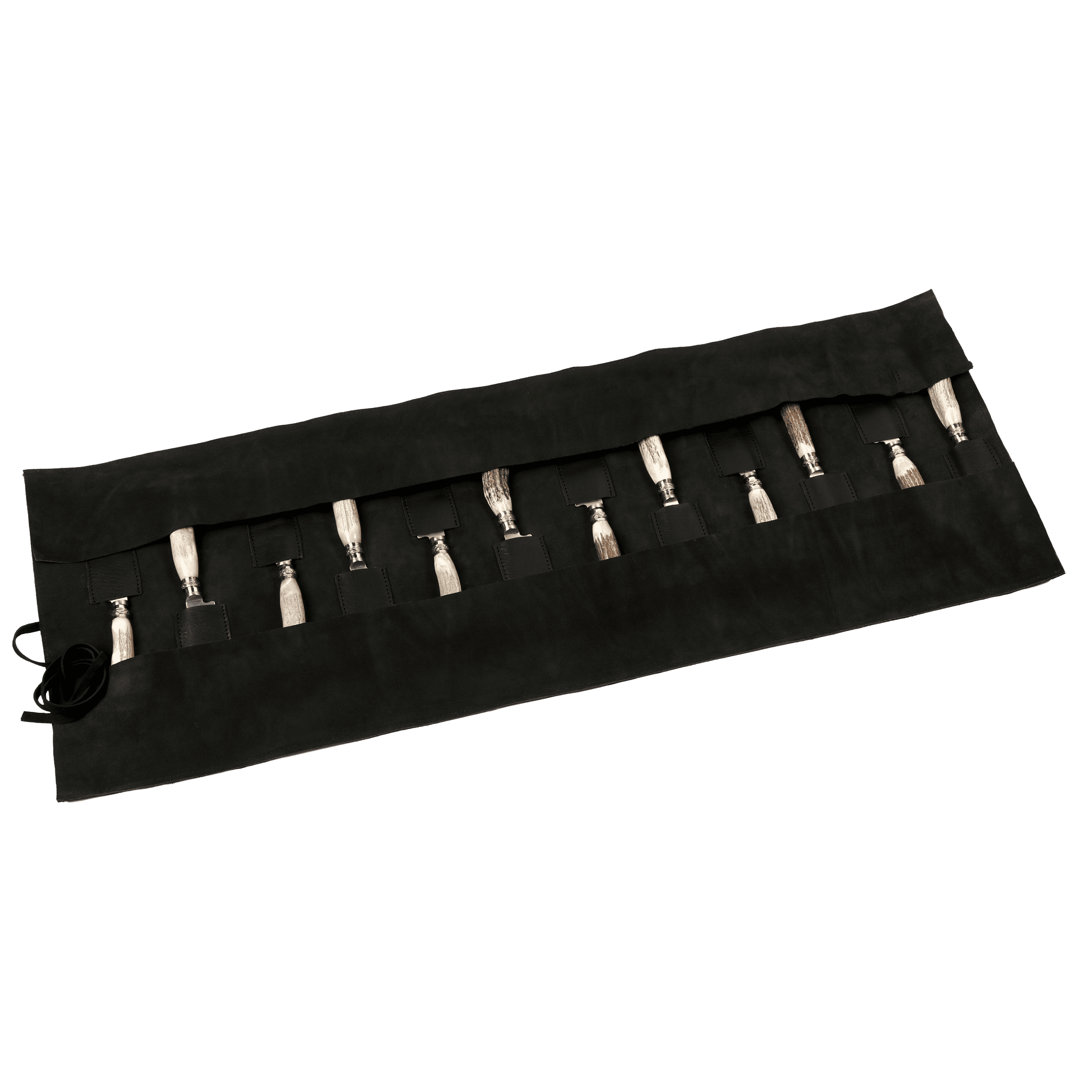 Juego de 12 Cuchillos Cabo Asta de Ciervo y Alpaca