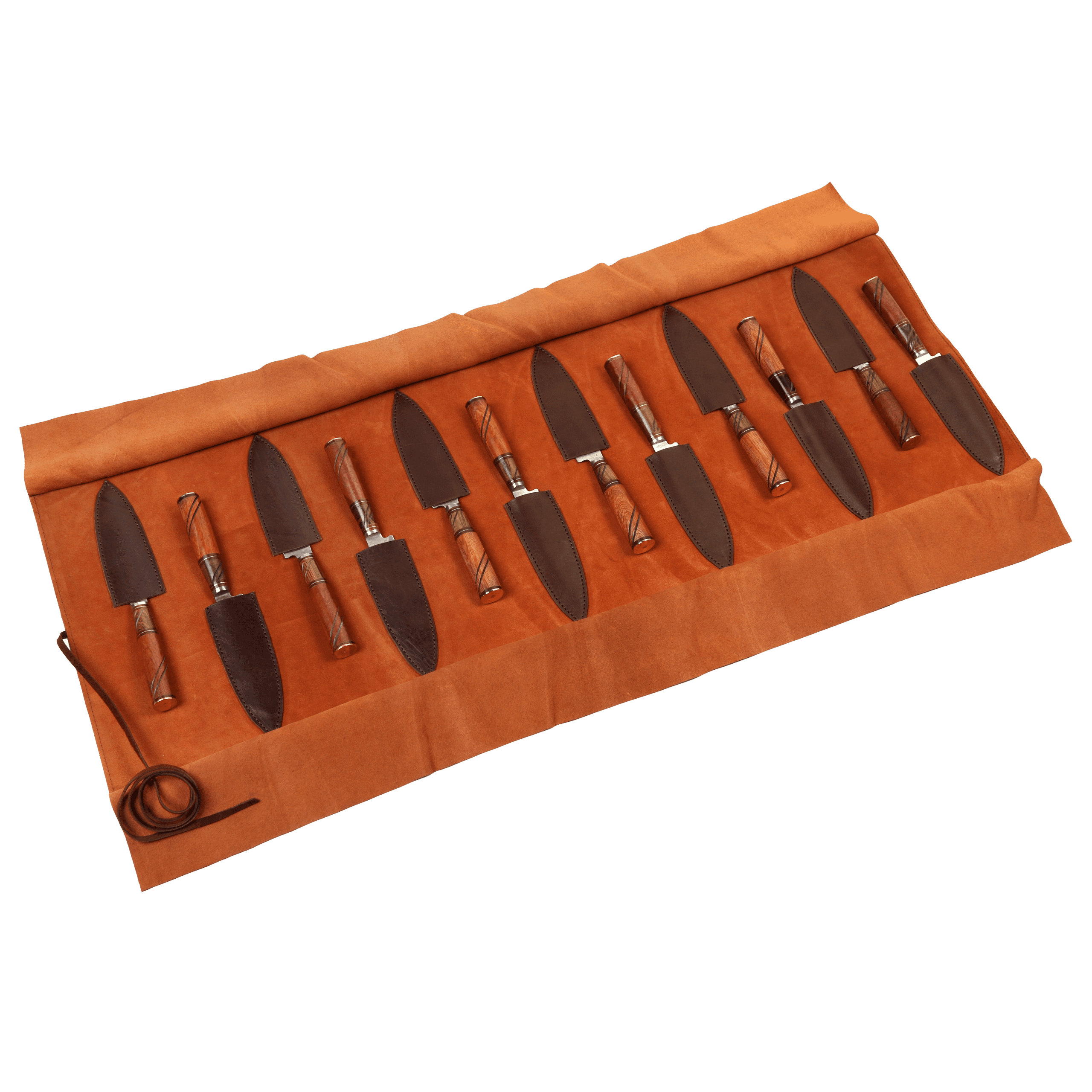 Juego de 12 Cuchillos Cabo Madera Combinada