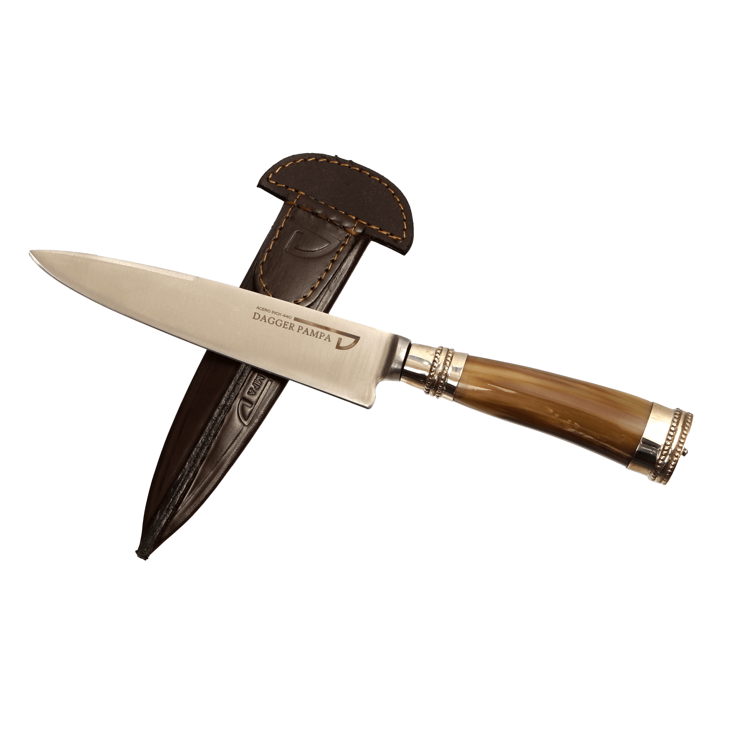 Cuchillo de Acero Inoxidable 440 Cabo Asta de Vaca y Alpaca