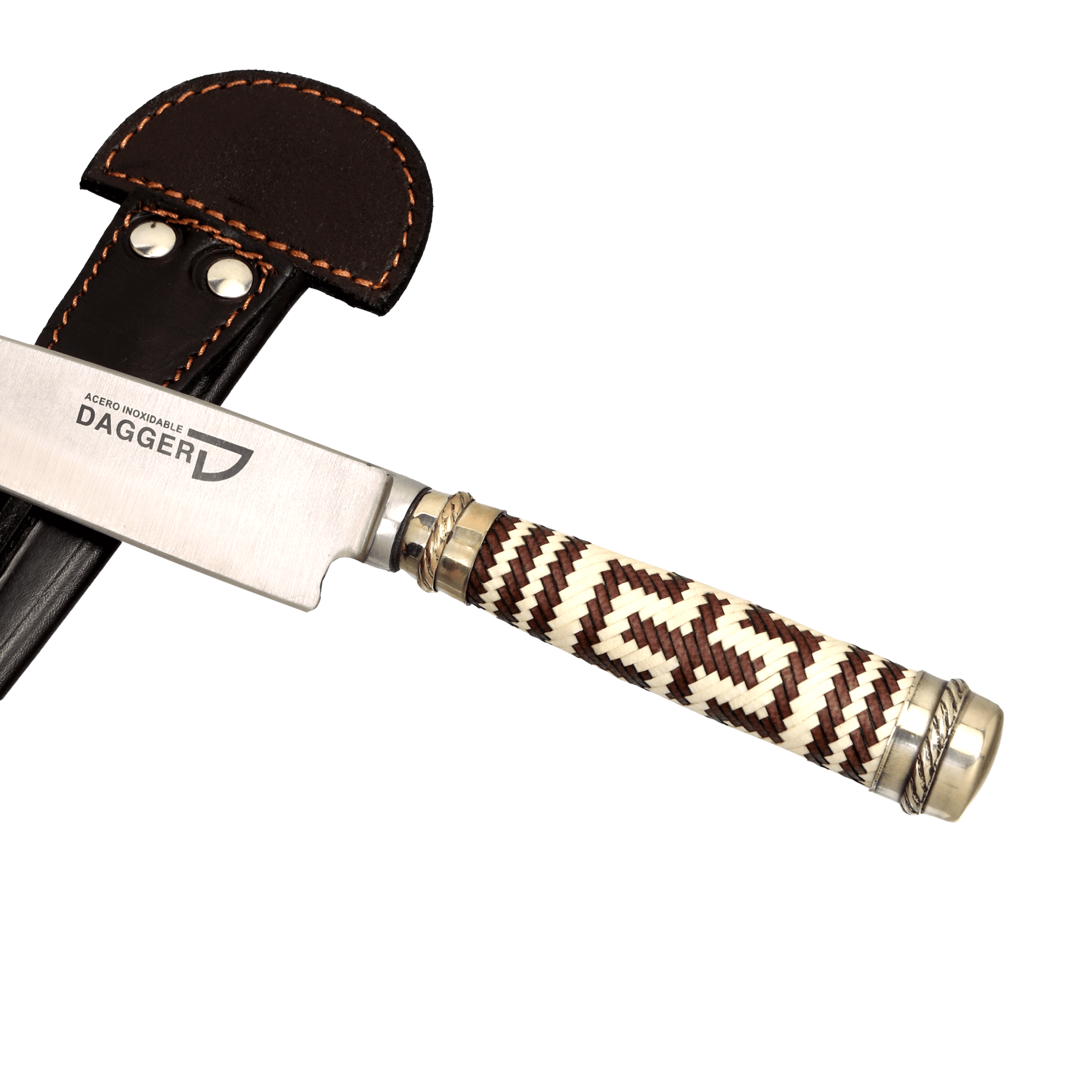 Cuchillo Cabo Trenzado a Lenza 14 Cm