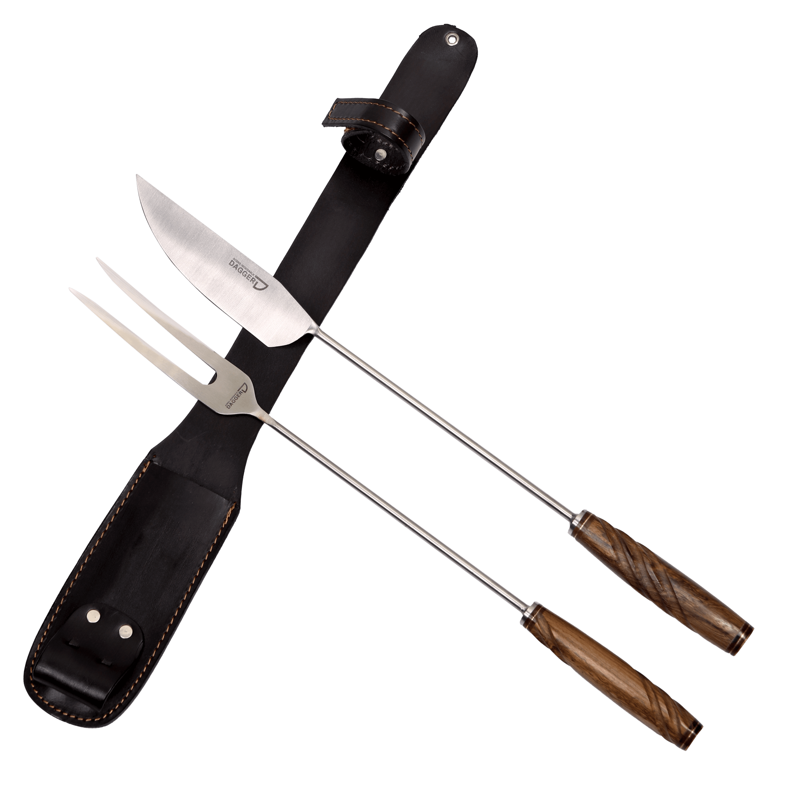 Juego Parrillero Cabo Madera Galloneada