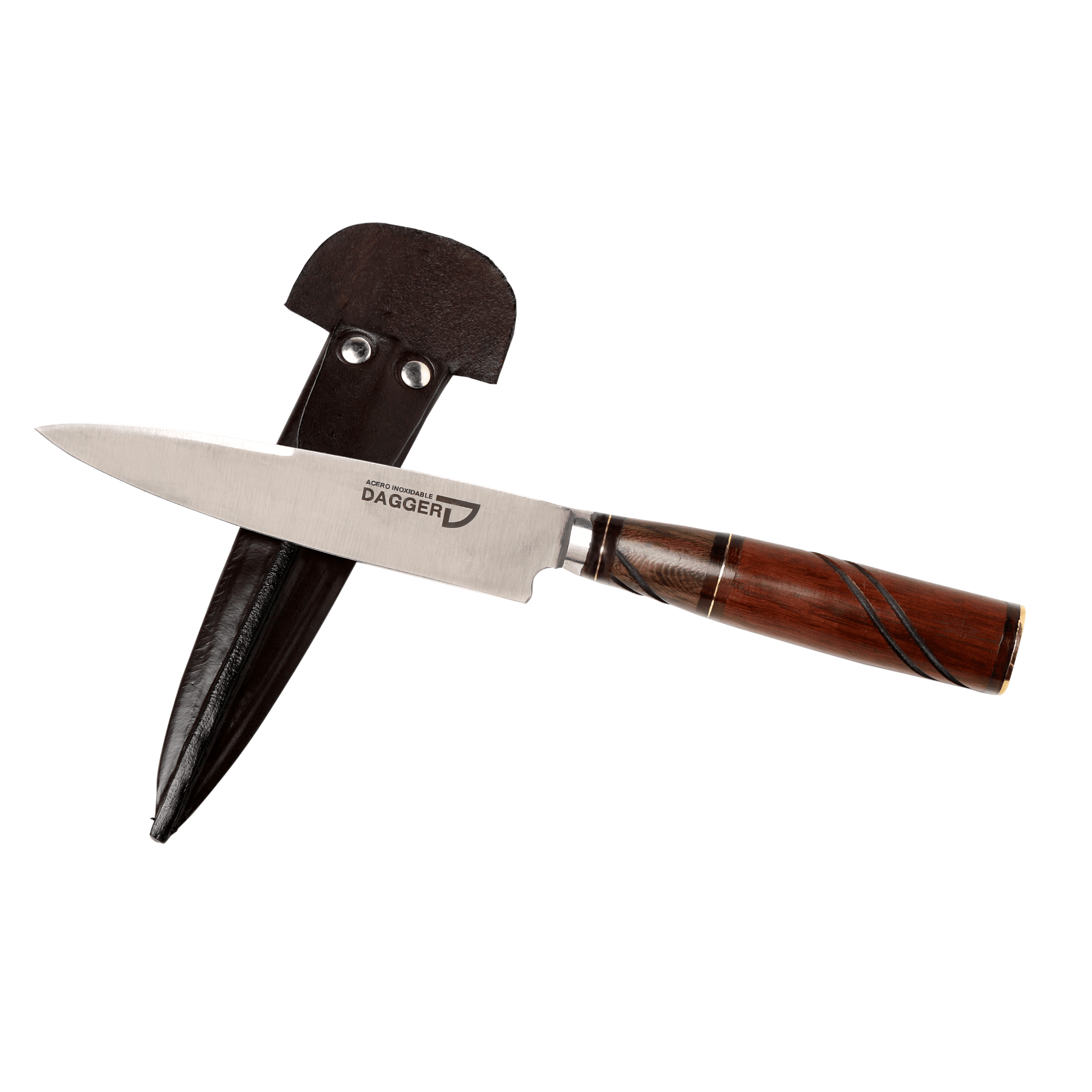 Cuchillo Cabo Dos Maderas Galloneadas