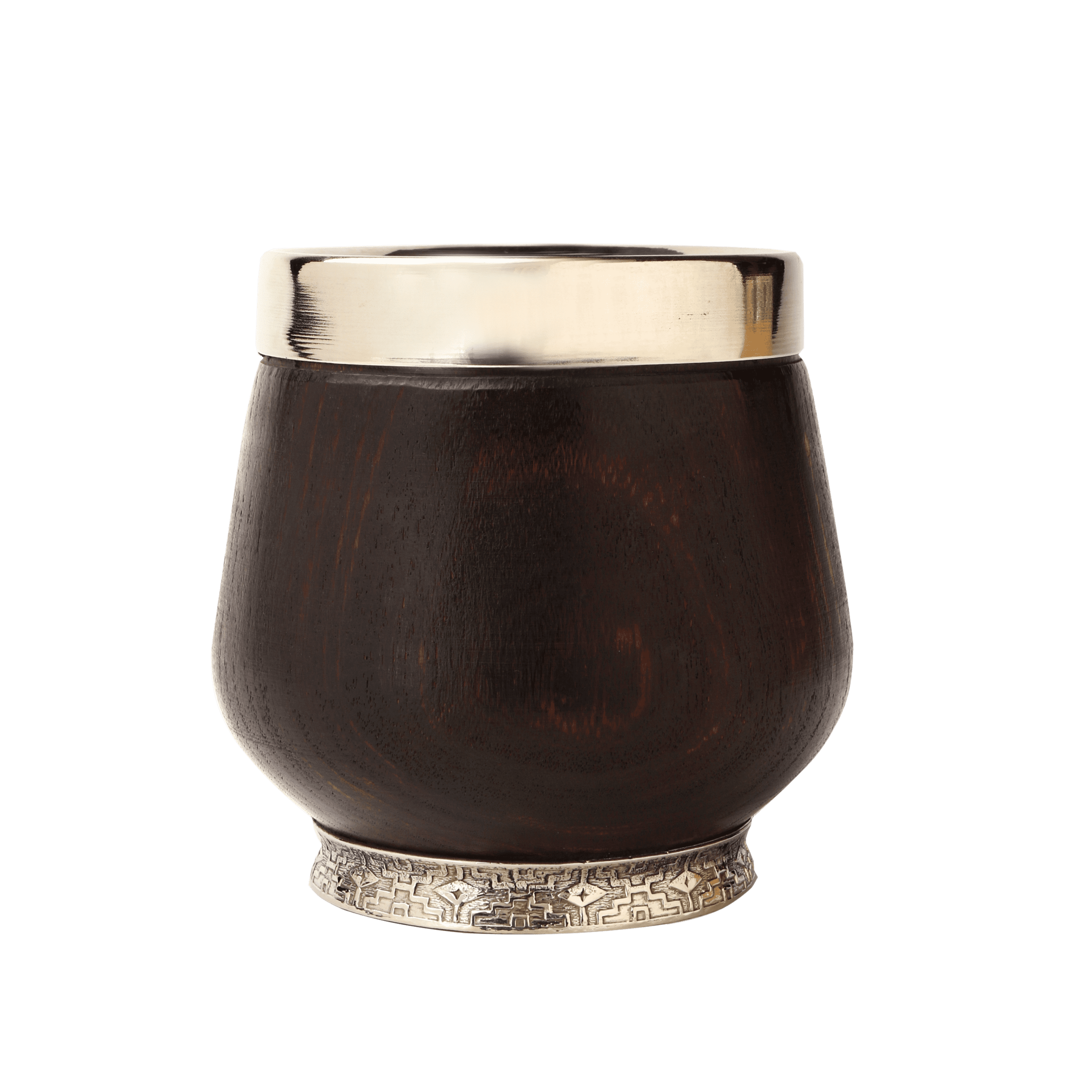 Mate de Algarrobo con Virola y Fleje de Alpaca