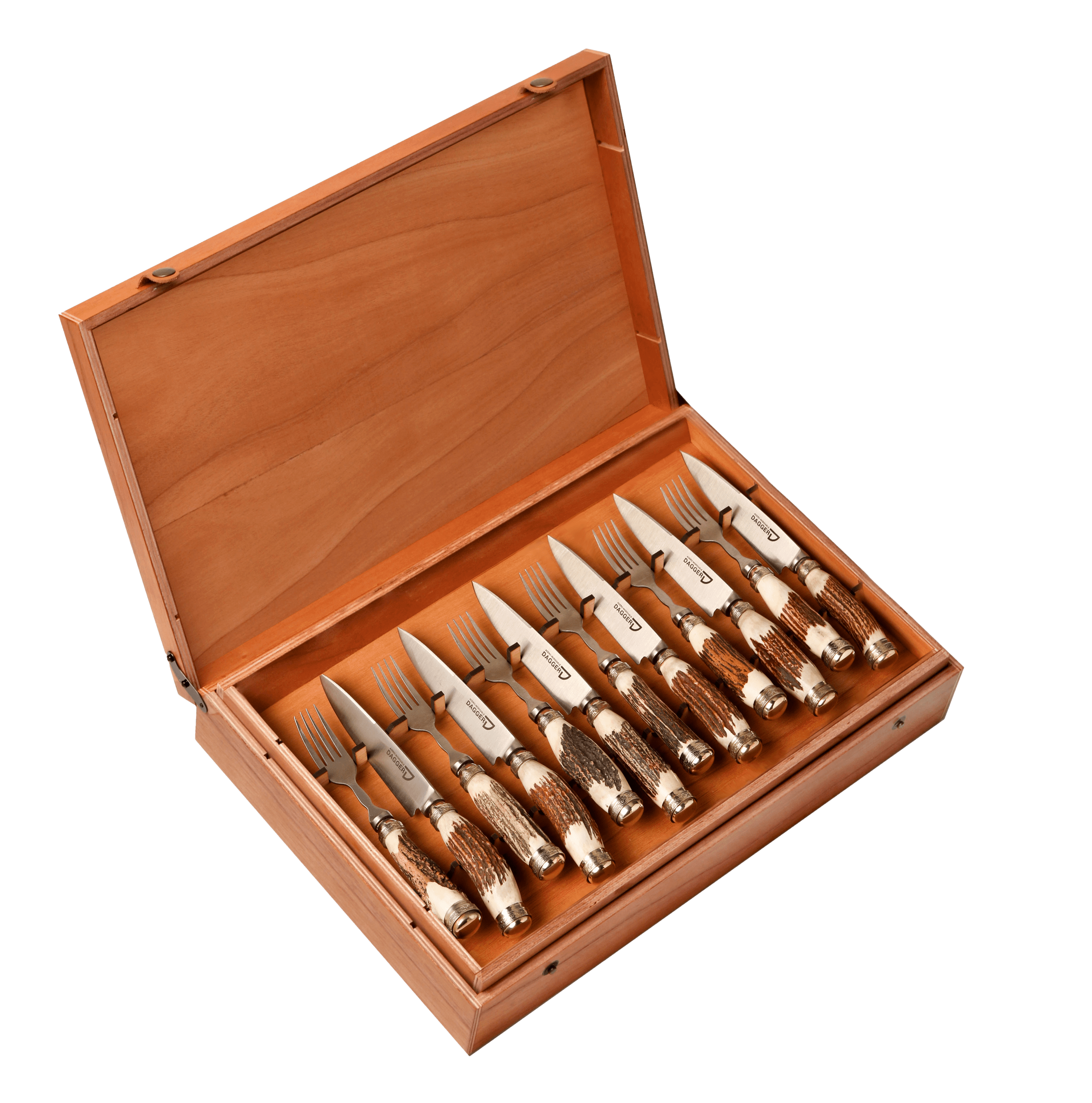 Set de 12 Juegos de Picnic Cabo Ciervo y Alpaca 14 cm