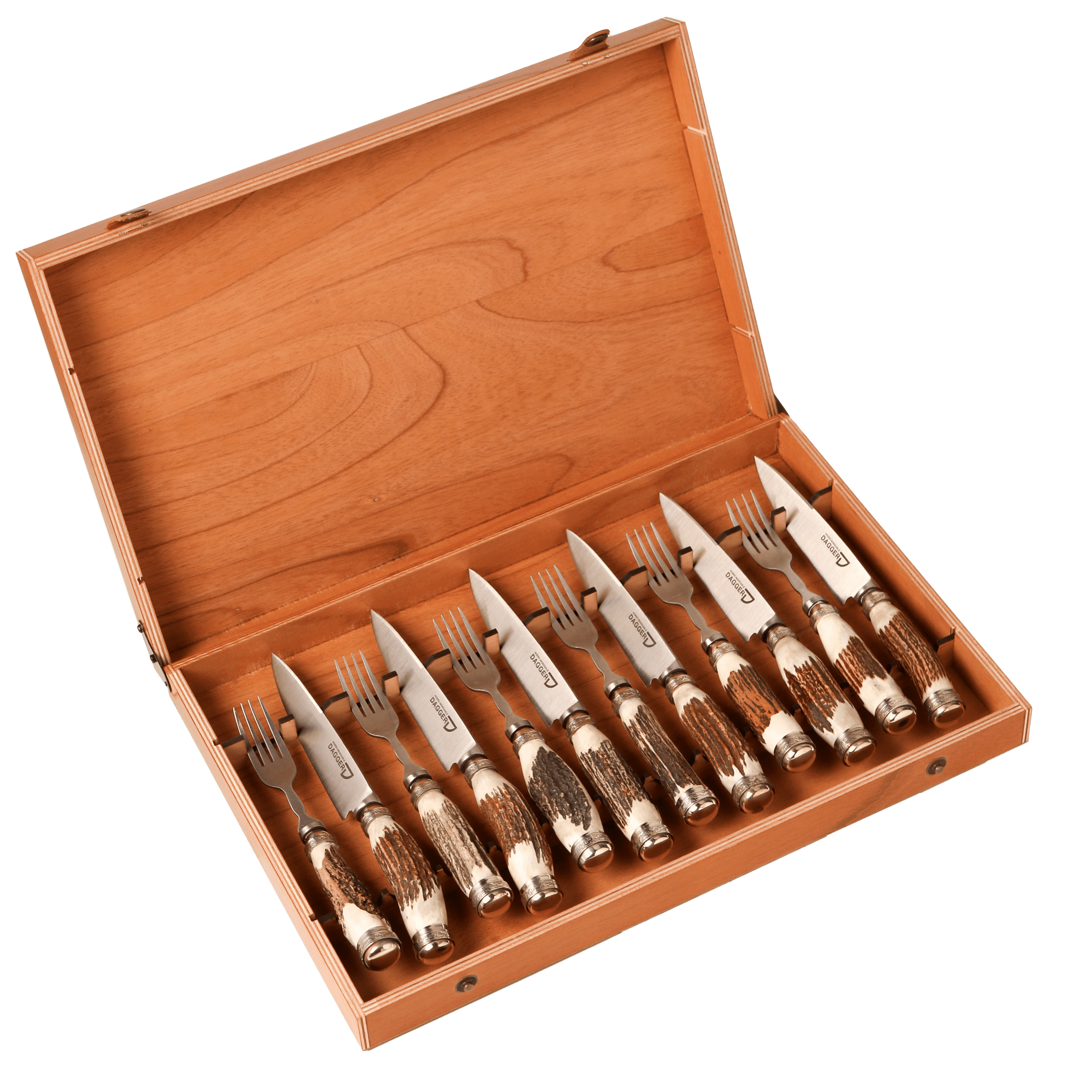 Set de 6 Juegos de Picnic Cabo Ciervo y Alpaca 14 cm