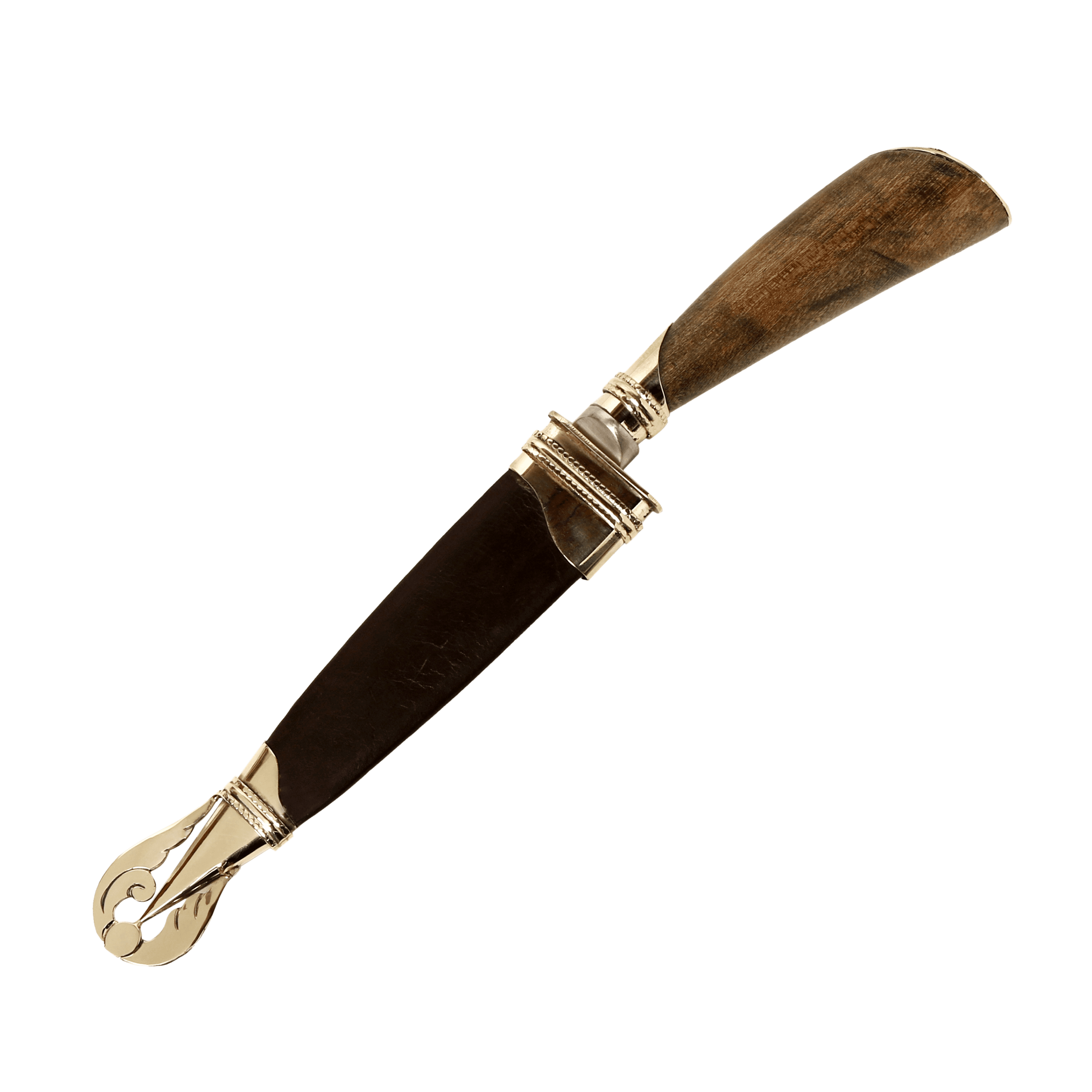 Facon Cabo Madera de Laurel con Culata de Alpaca con Dije y Vaina Picasa 14 cm