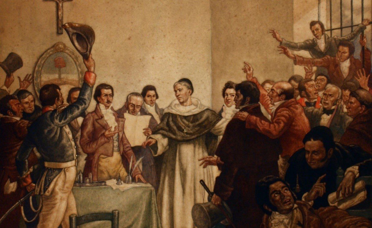 Declaración de la Independencia. Acuarela de Antonio González Moreno