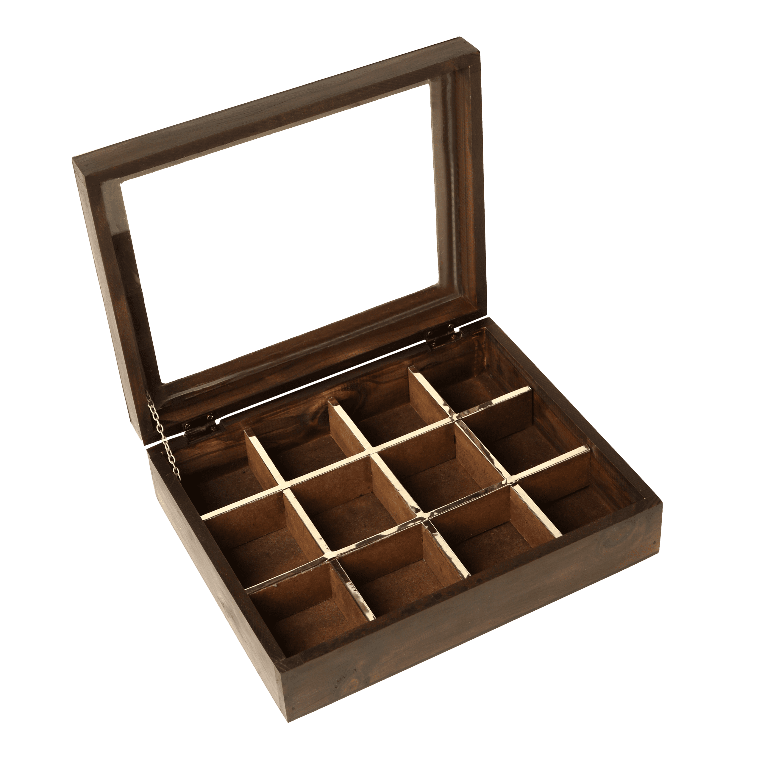 Caja de Té de Alpaca y Madera Negra - Imagen 2
