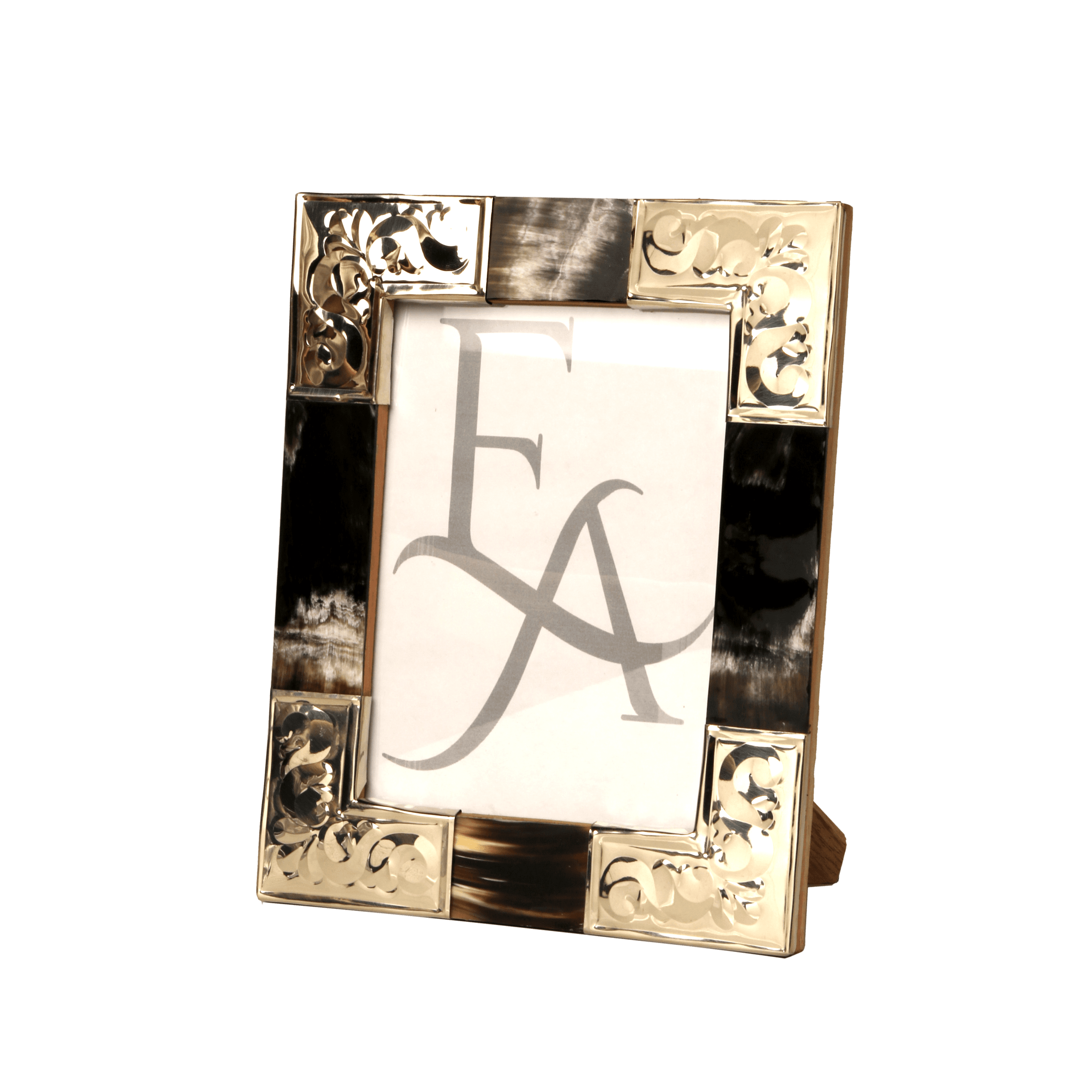 Portarretrato de Alpaca y Asta de Vaca