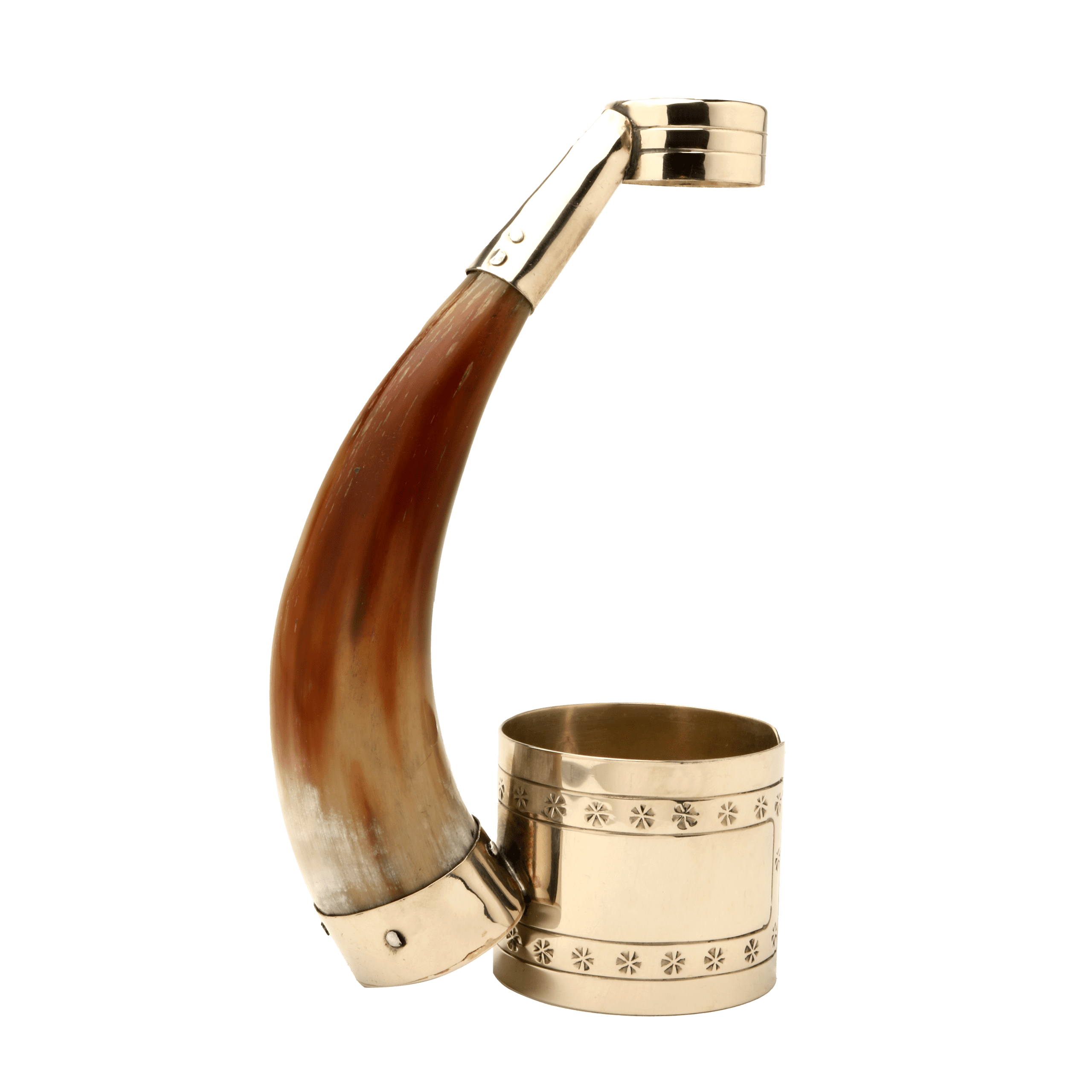 Portavino de Alpaca y Asta de Vaca