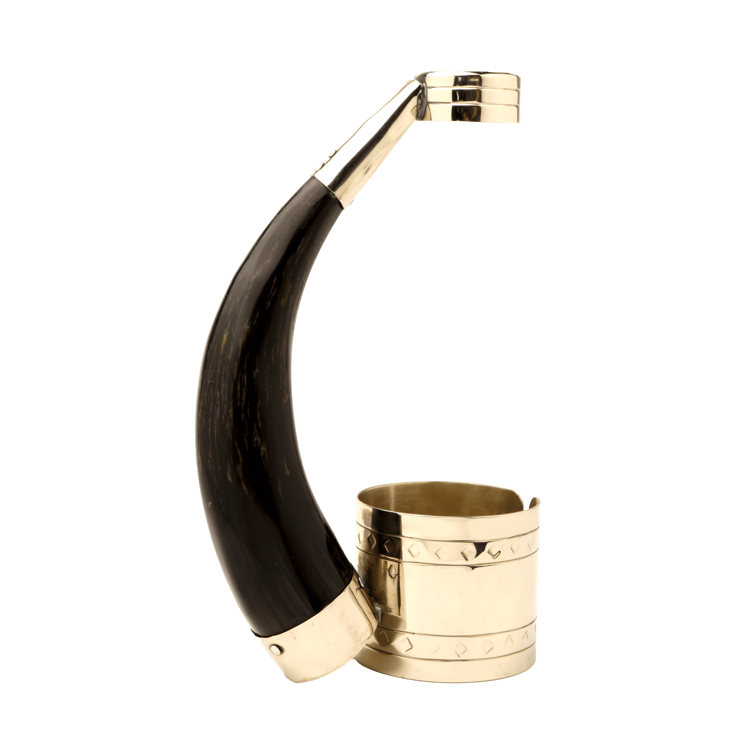 Portavino de Alpaca y Asta de Vaca