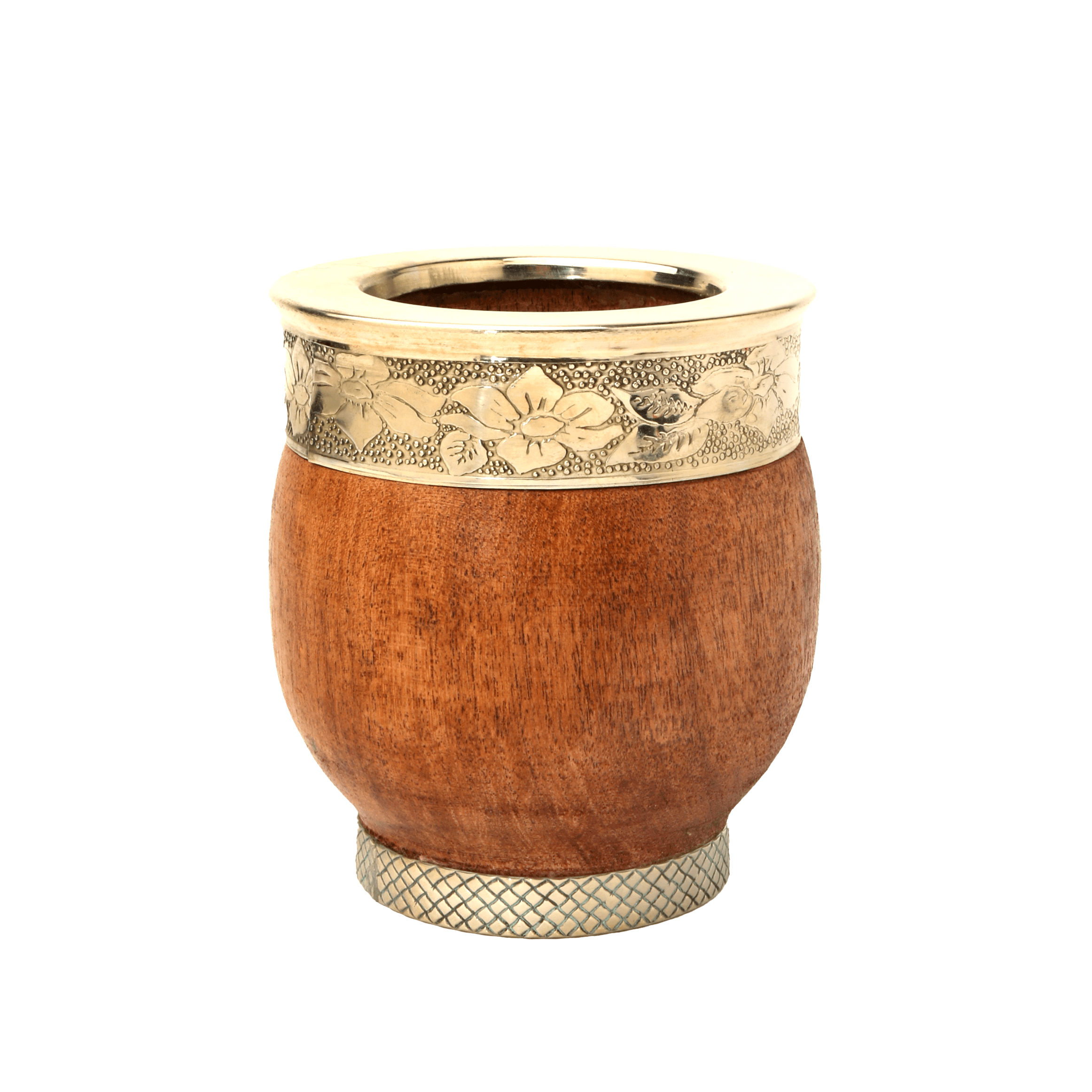 Mate Imperial de Algarrobo con Virola y Base de Alpaca