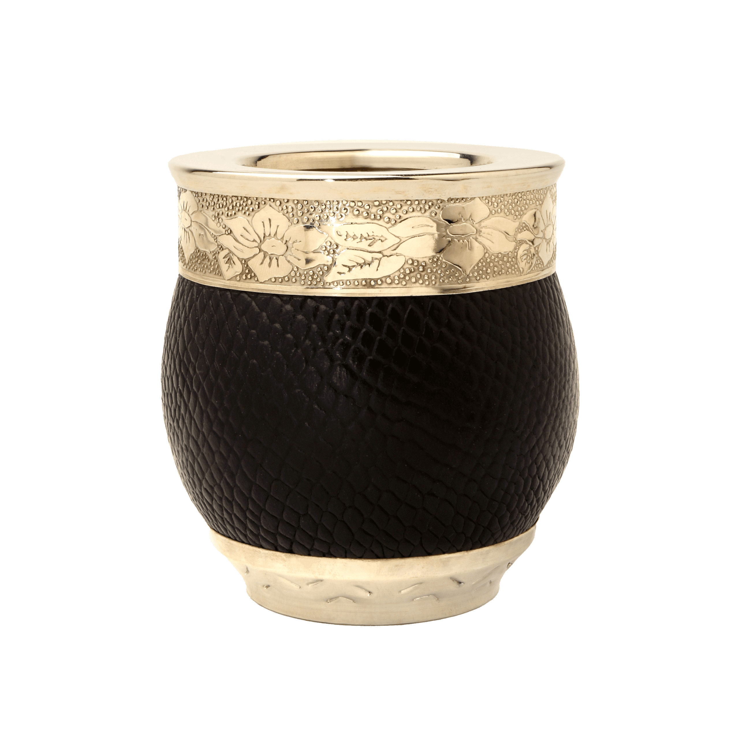 Mate Imperial con Cuero Croco y Base y Virola de Alpaca