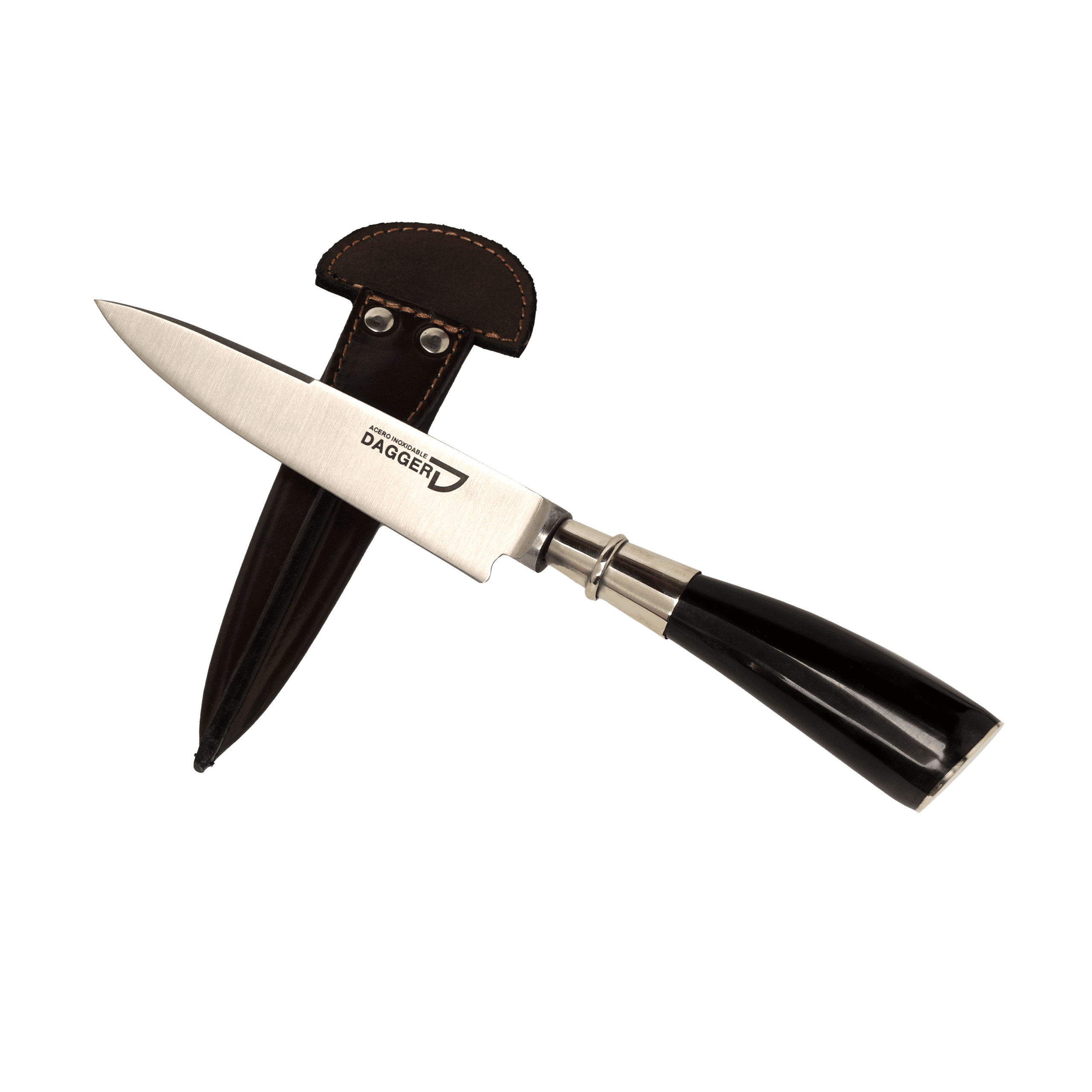 Cuchillo de Asta de Vaca y Culata de Alpaca Lisa