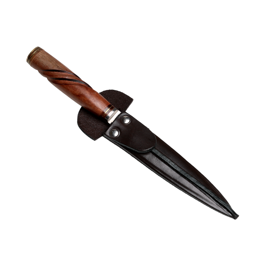 Cuchillo Cabo Madera Gastada Galloneada